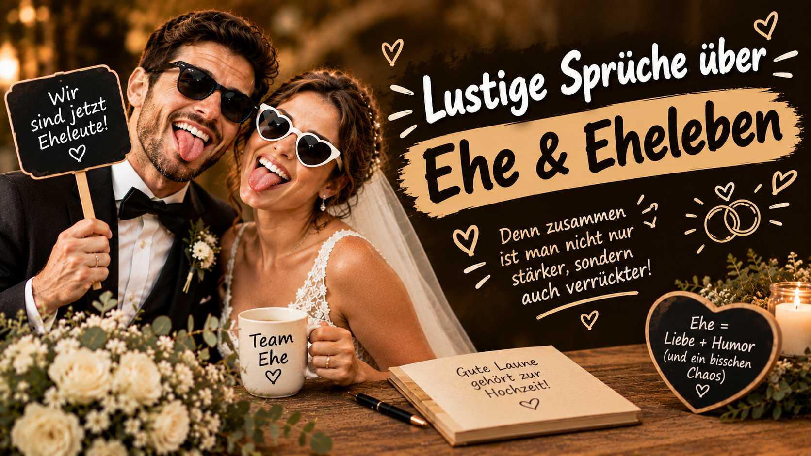 Lustige Sprüche über Ehe & Eheleben