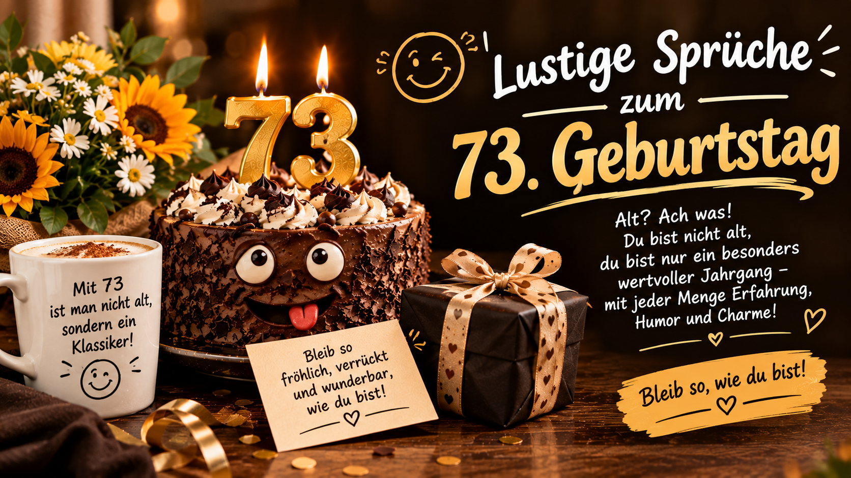 Lustige Sprüche zum 73. Geburtstag