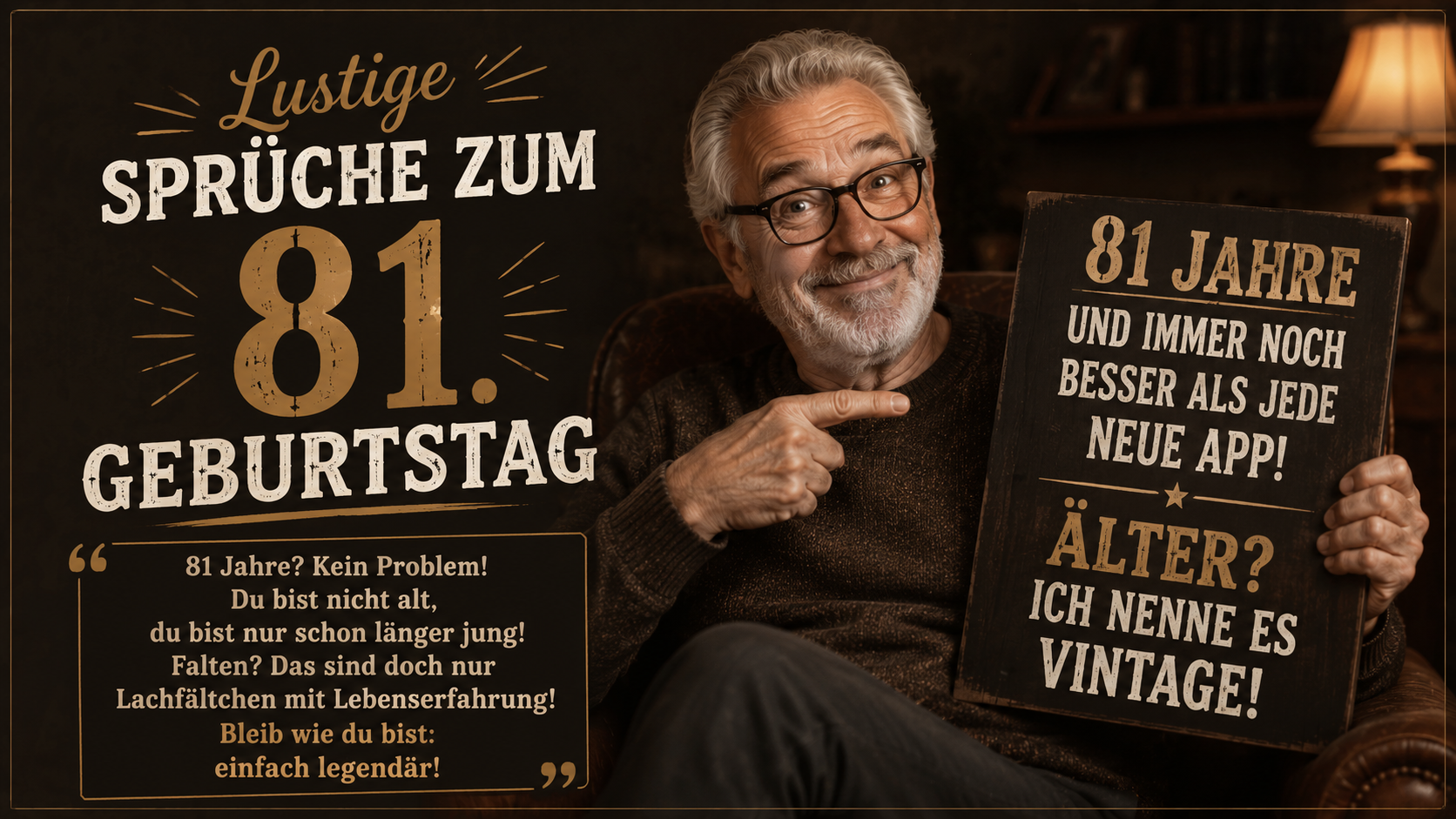 Lustige Sprüche zum 81. Geburtstag