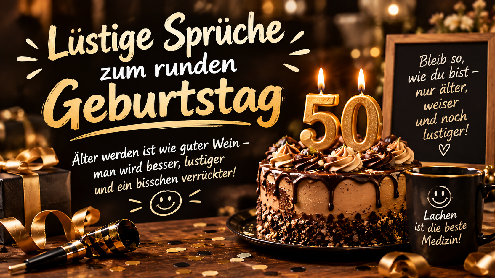 Lustige Sprüche zum runden Geburtstag