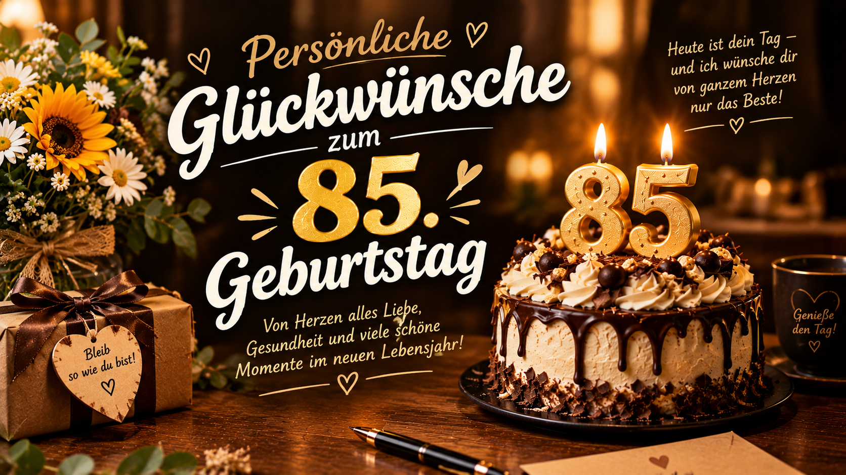 Persönliche Glückwünsche zum 85. Geburtstag