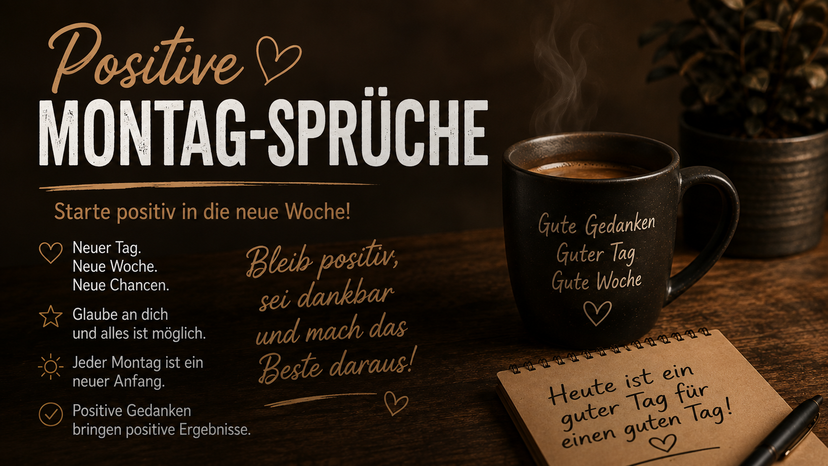 Positive Montag-Sprüche