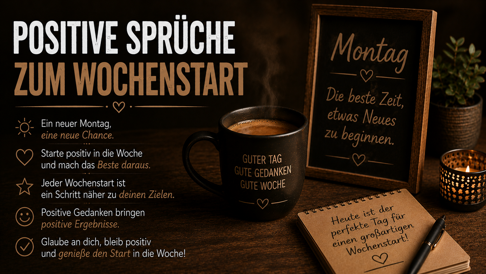 Positive Sprüche zum Wochenstart