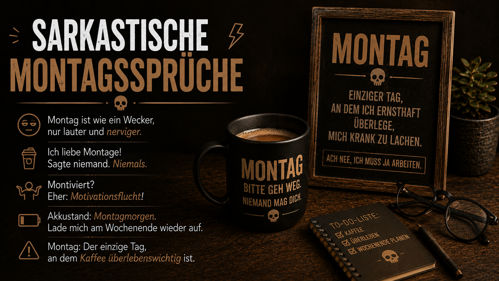 Sarkastische Montagssprüche
