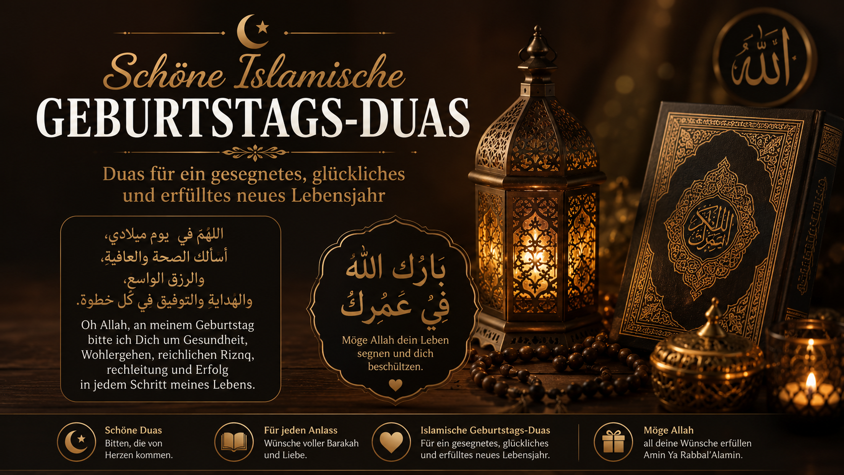 Schöne Islamische Geburtstags-Duas