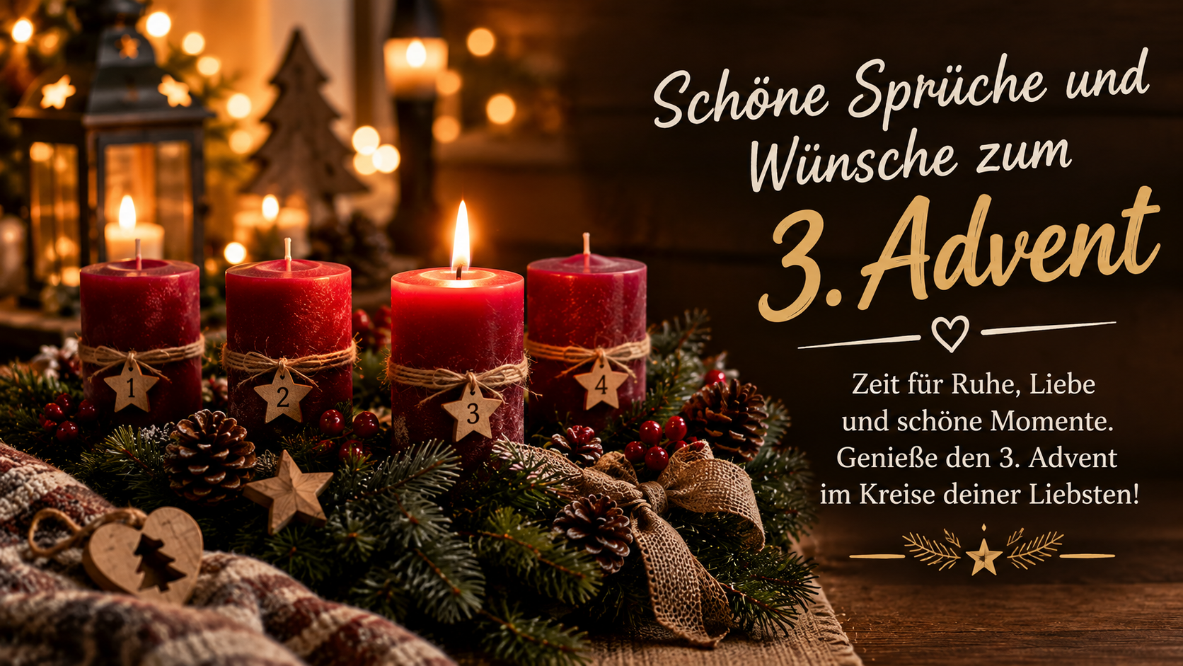 Schöne Sprüche und Wünsche zum 3. Advent