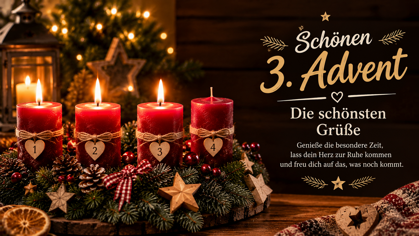 Schönen 3. Advent – Die schönsten Grüße
