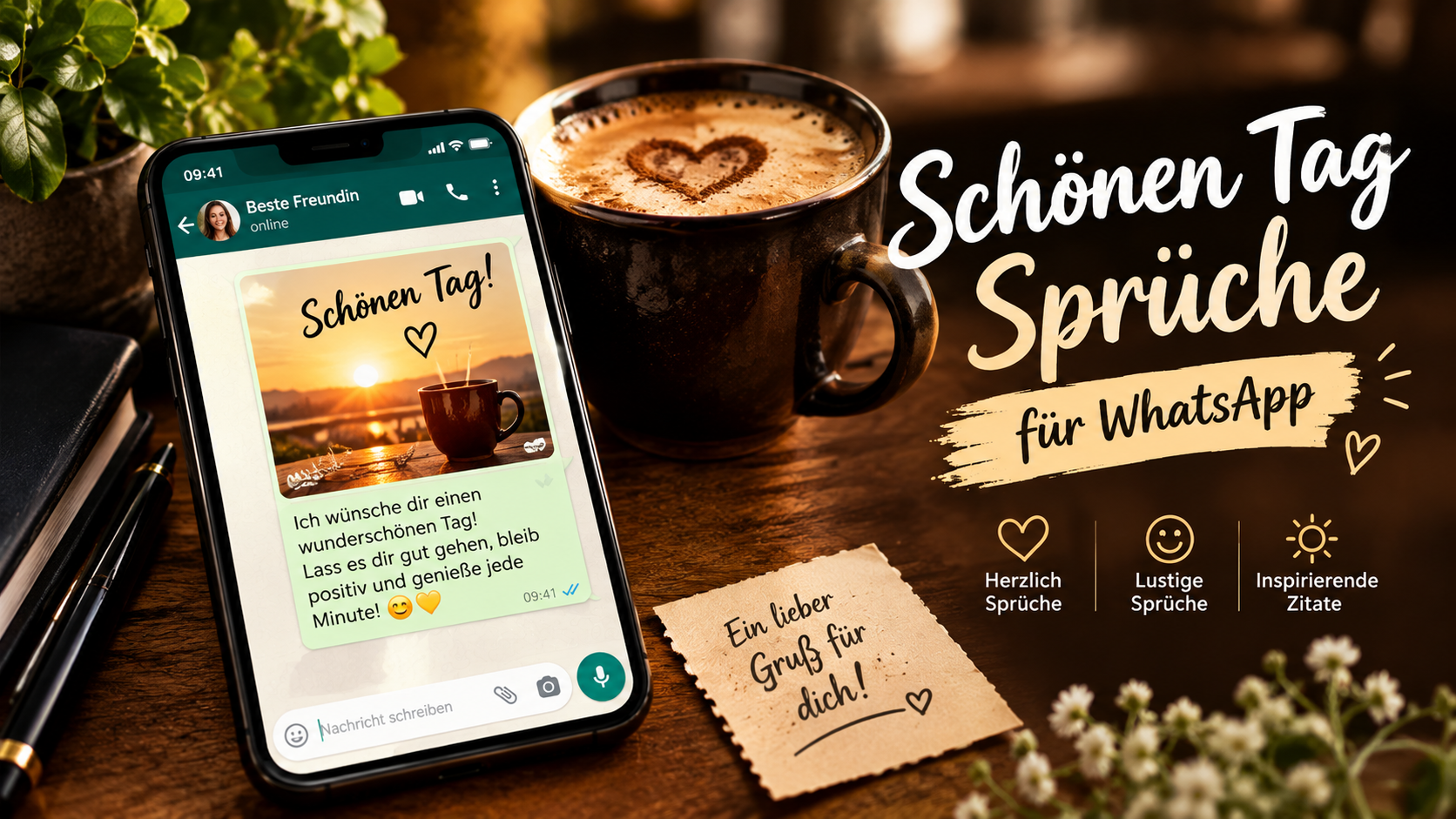 Schönen Tag Sprüche für WhatsApp