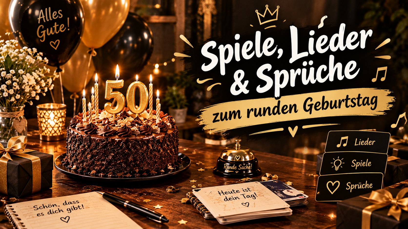 Spiele, Lieder & Sprüche zum runden Geburtstag
