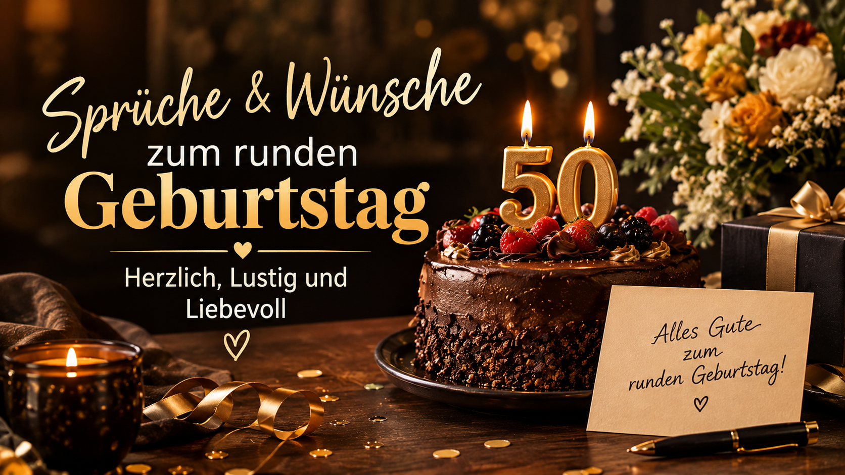 Sprüche & Wünsche zum runden Geburtstag