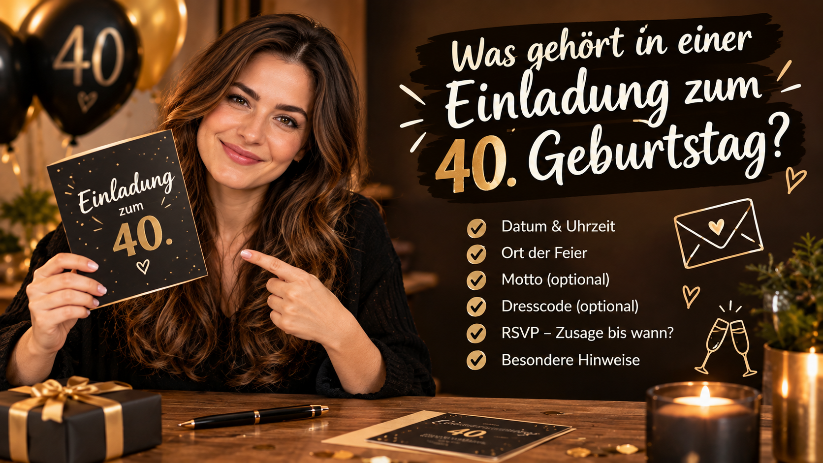 Was gehört in einer Einladung zum 40. Geburtstag