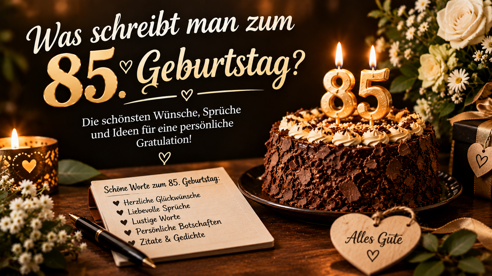 Was schreibt man zum 85. Geburtstag