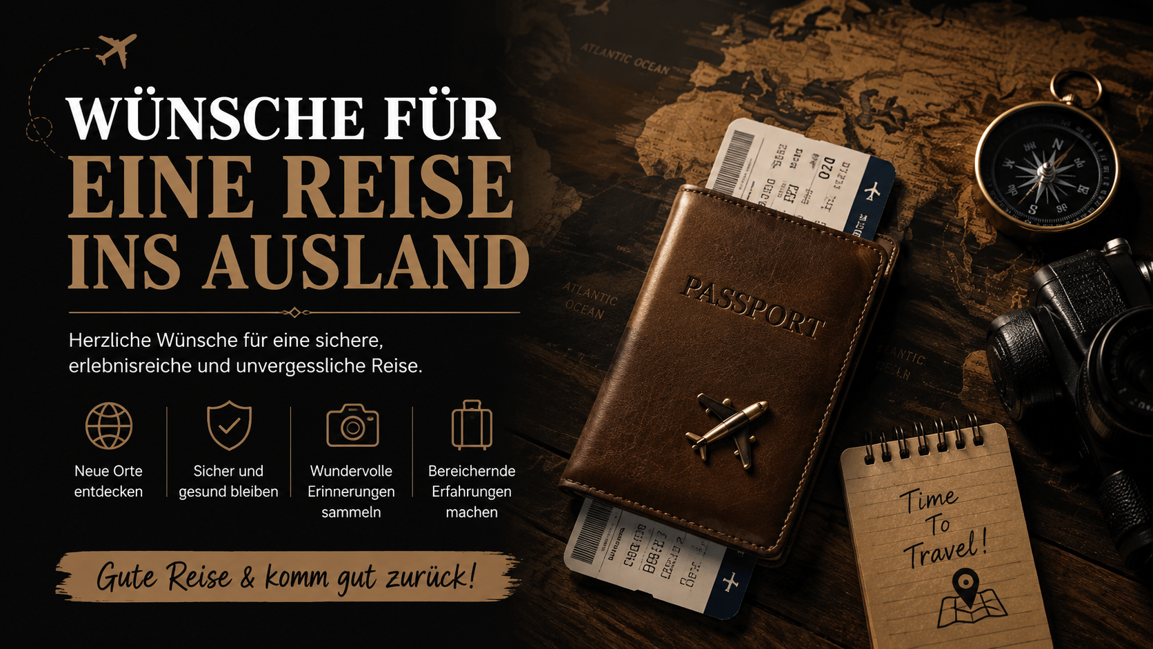 Wünsche für eine Reise ins Ausland