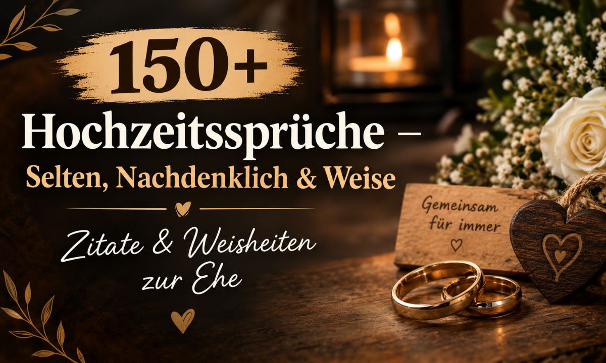 150+ Hochzeitssprüche – Selten, Nachdenklich & Weise Zitate & Weisheiten zur Ehe