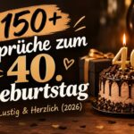 150+ Sprüche zum 40. Geburtstag – Lustig & Herzlich (2026)