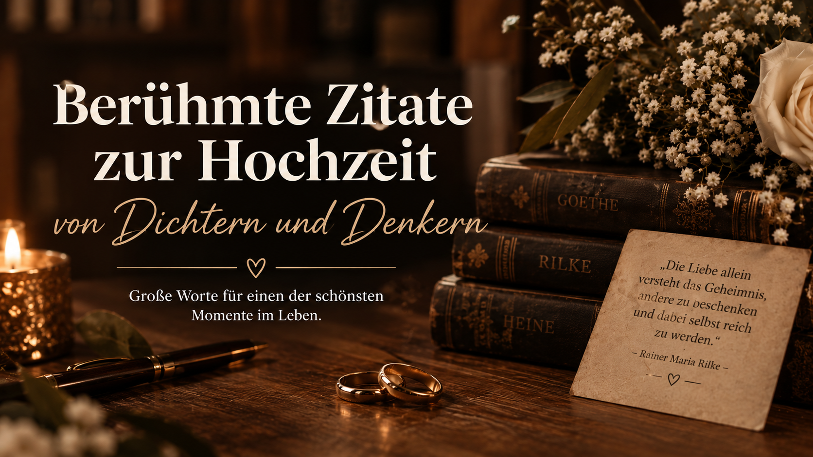 Berühmte Zitate zur Hochzeit von Dichtern und Denkern