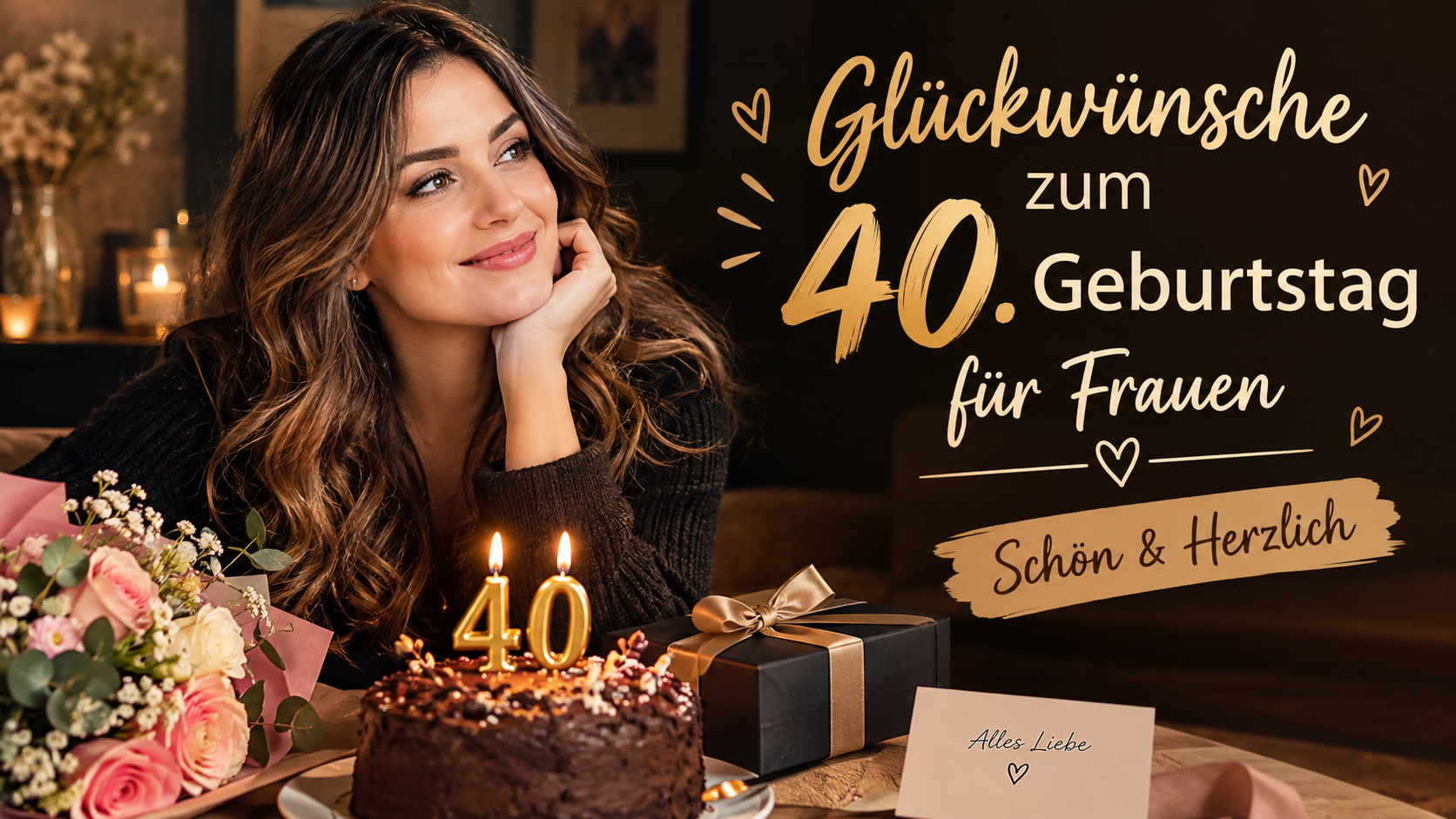 Glückwünsche zum 40. Geburtstag für Frauen – Schön & Herzlich 
