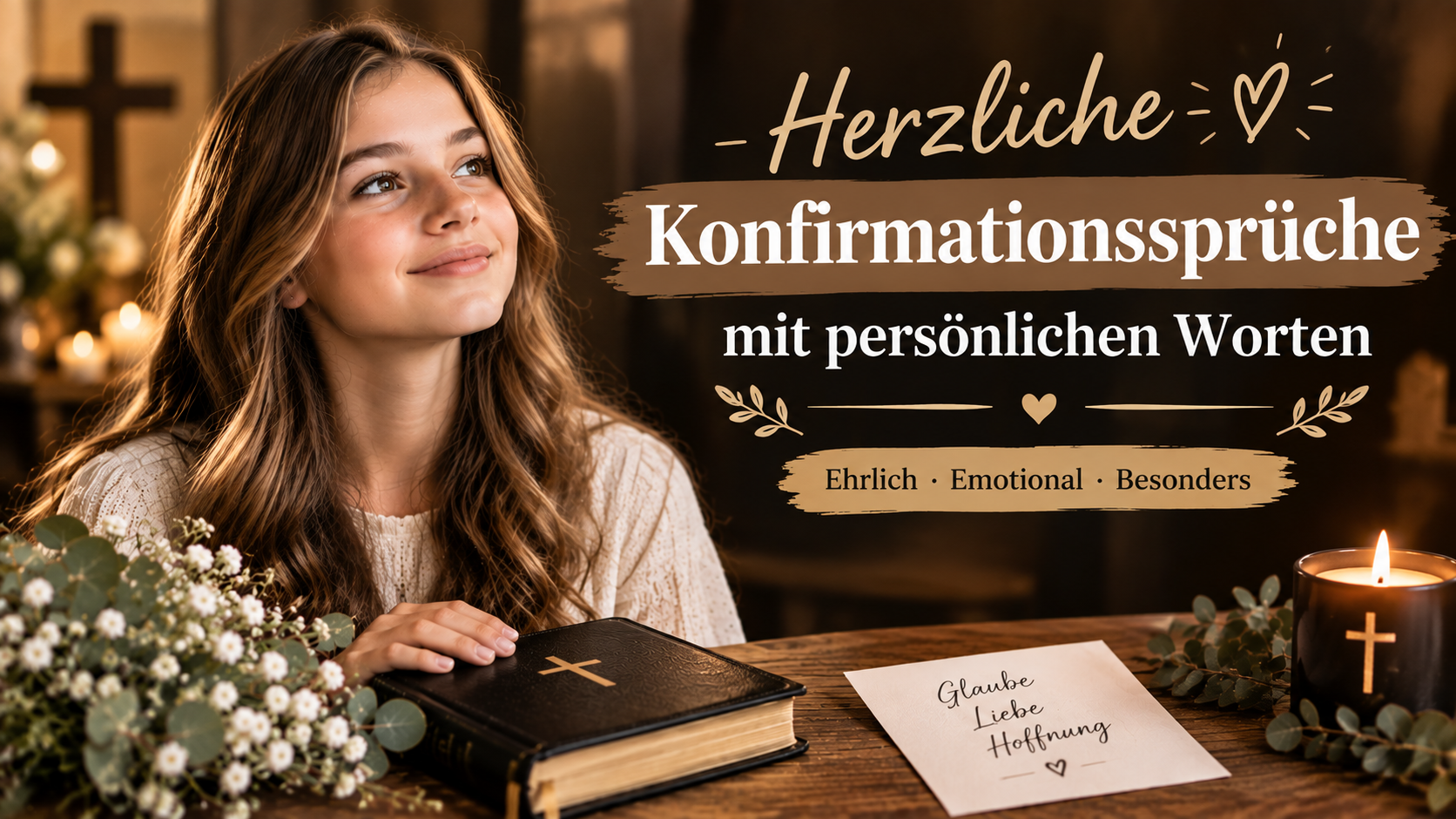 Herzliche Konfirmationssprüche mit persönlichen Worten