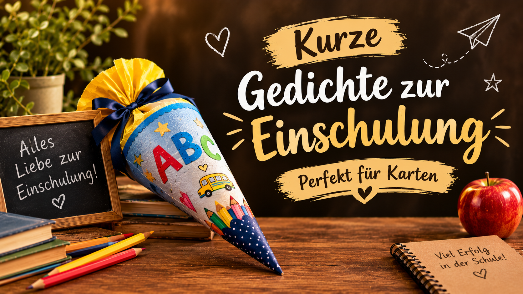 Kurze Gedichte zur Einschulung – Perfekt für Karten