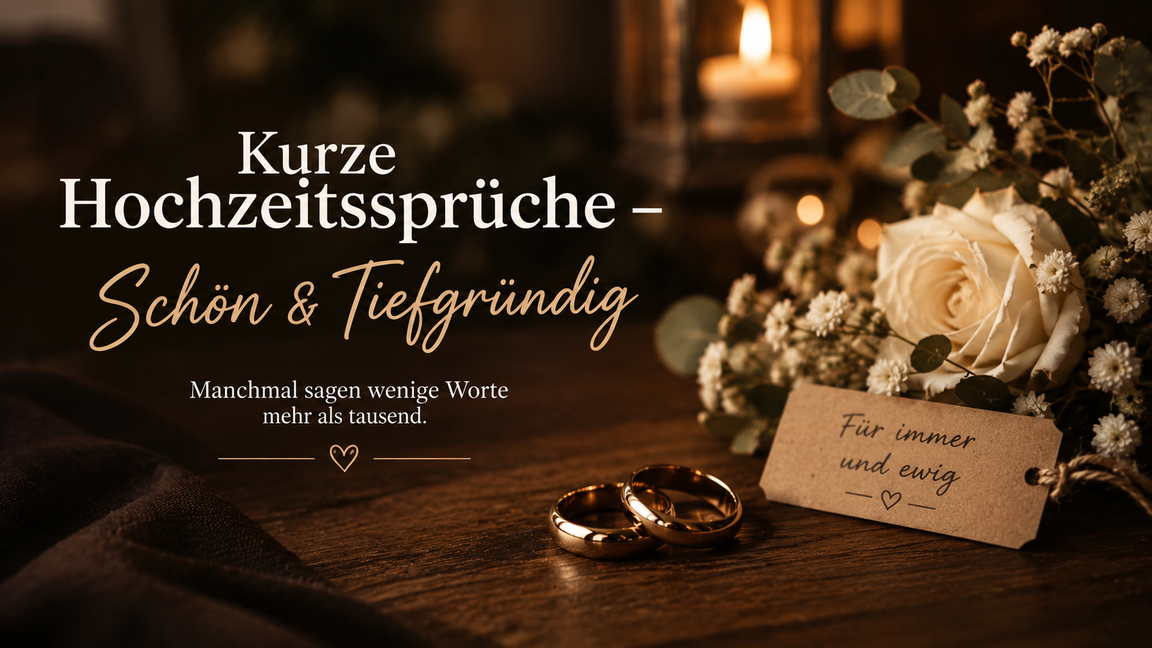 Kurze Hochzeitssprüche – Schön & Tiefgründig