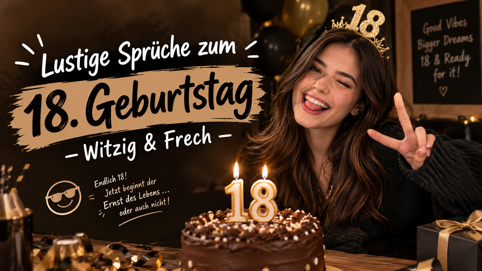 Lustige Sprüche zum 18. Geburtstag – Witzig & Frech