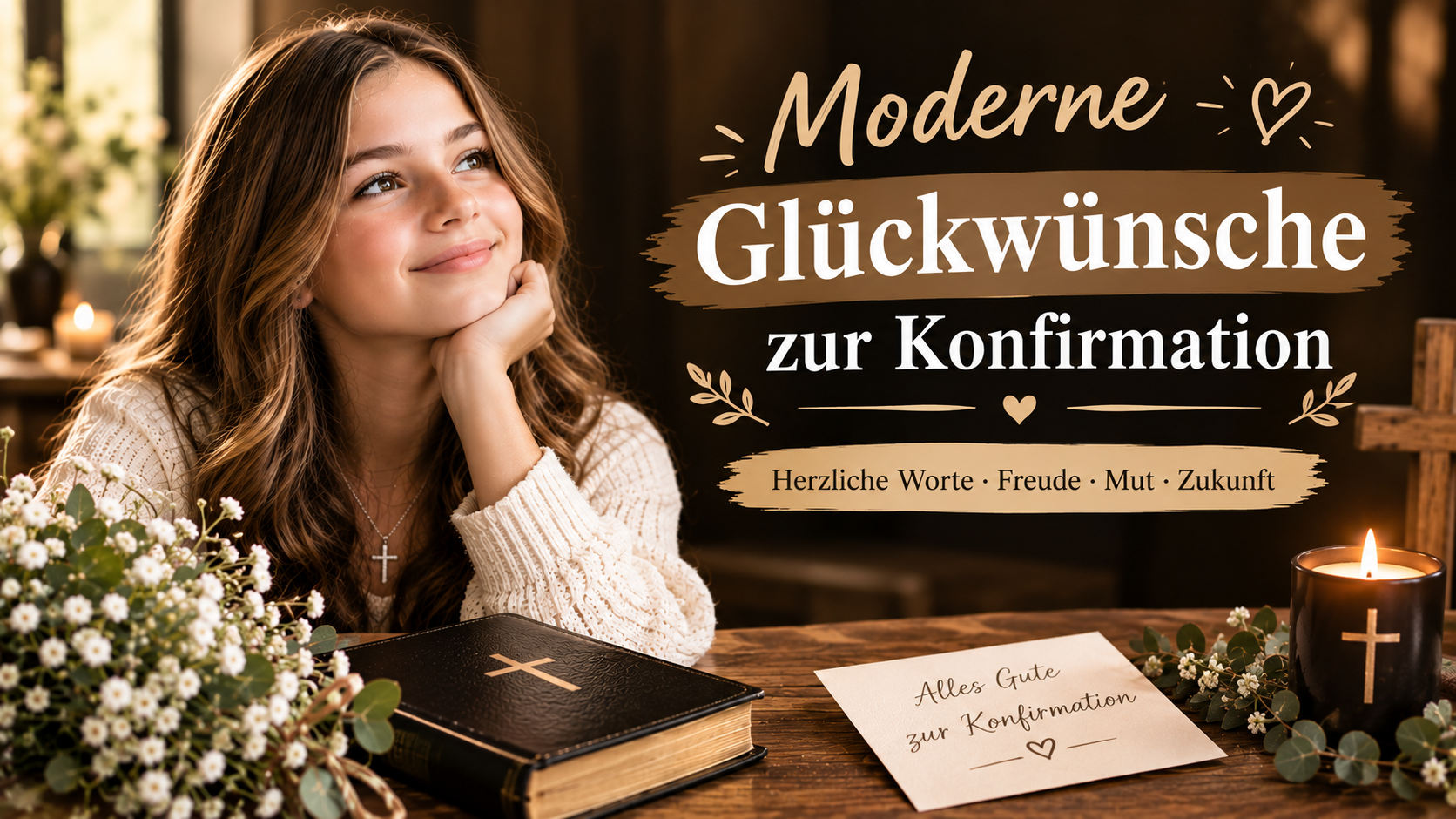 Moderne Glückwünsche zur Konfirmation