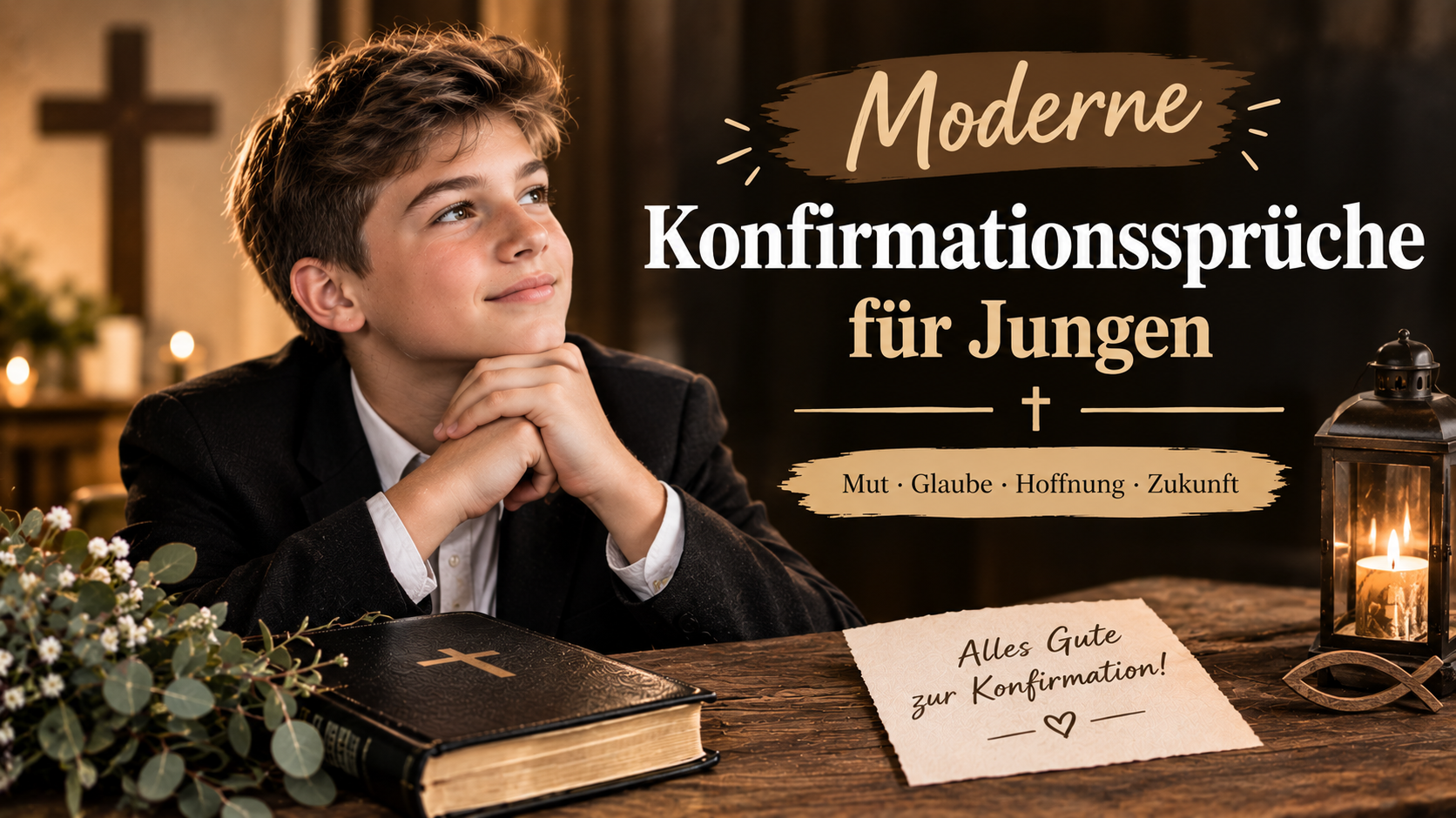 Moderne Konfirmationssprüche für Jungen