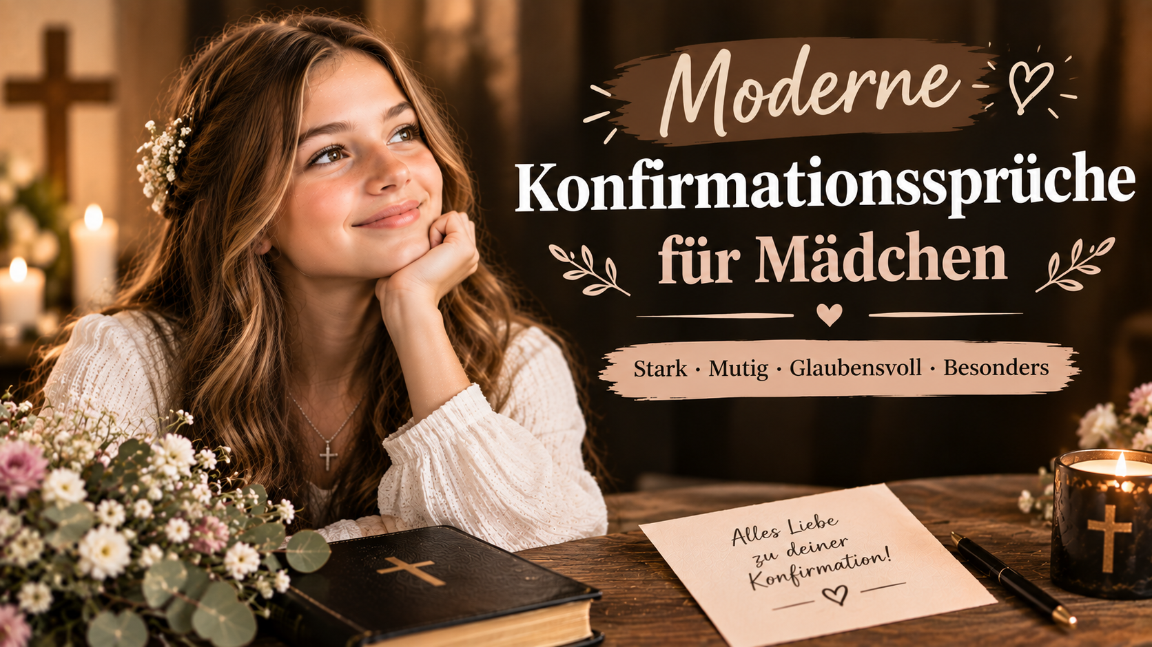 Moderne Konfirmationssprüche für Mädchen