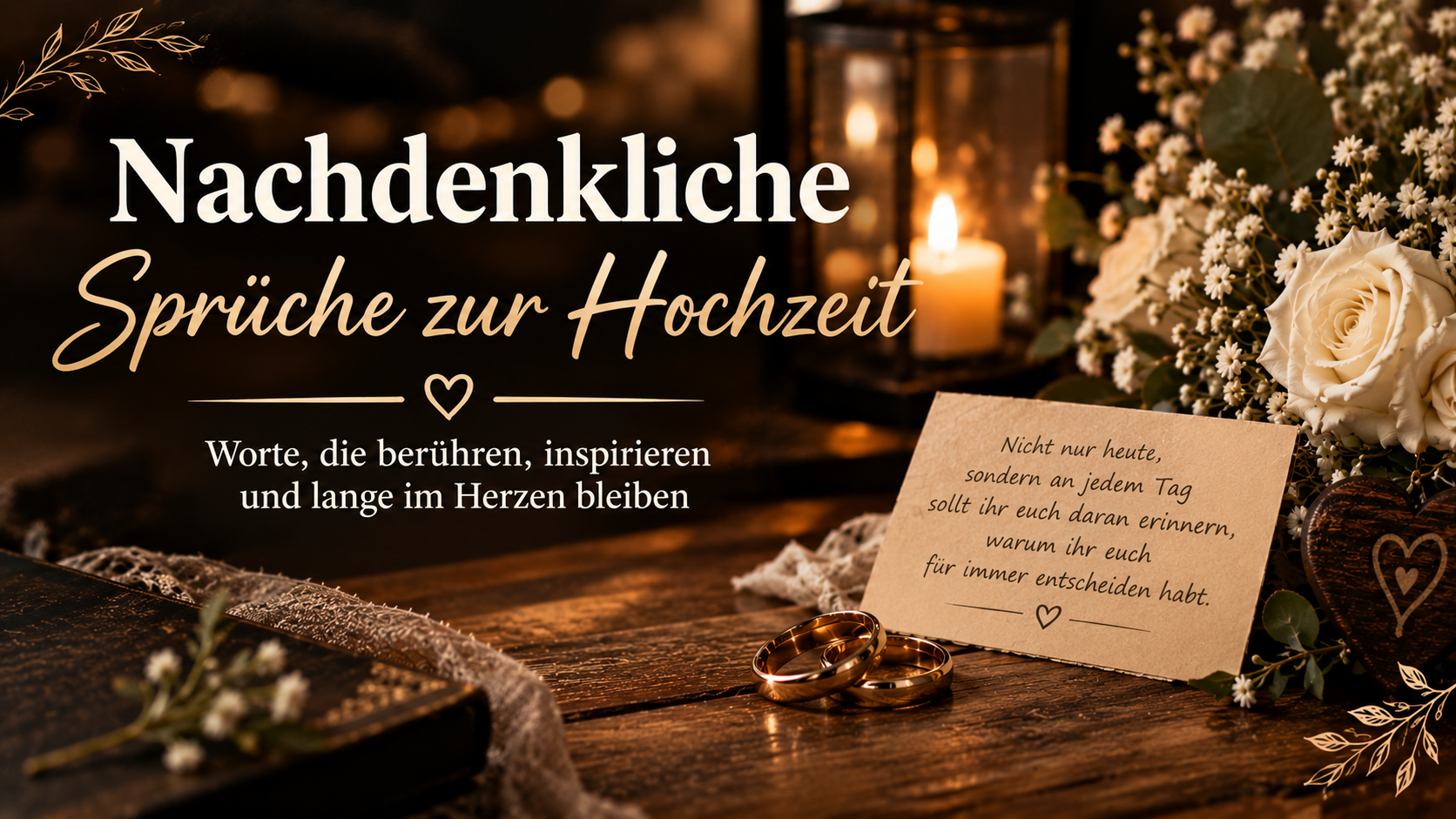 Nachdenkliche Sprüche zur Hochzeit