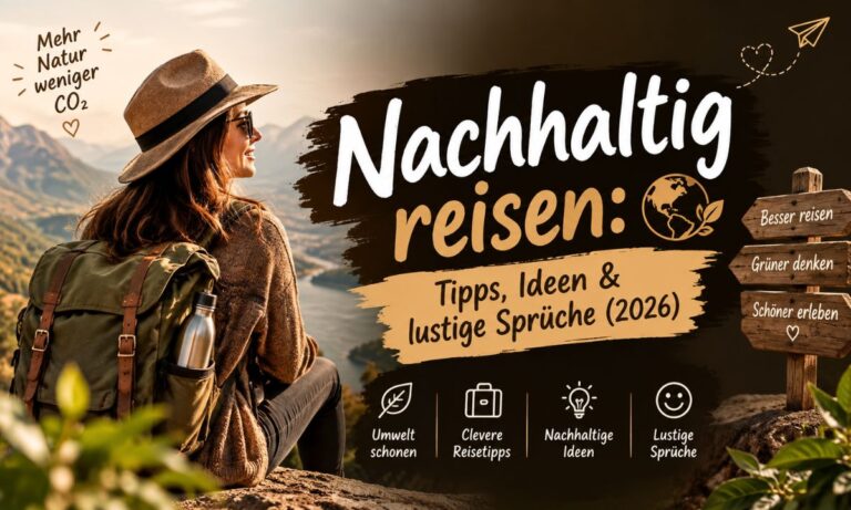 Nachhaltig reisen Tipps, Ideen & lustige Sprüche (2026)