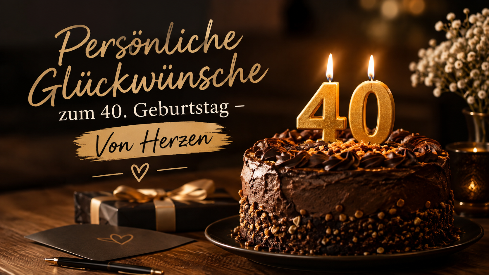 Persönliche Glückwünsche zum 40. Geburtstag – Von Herzen
