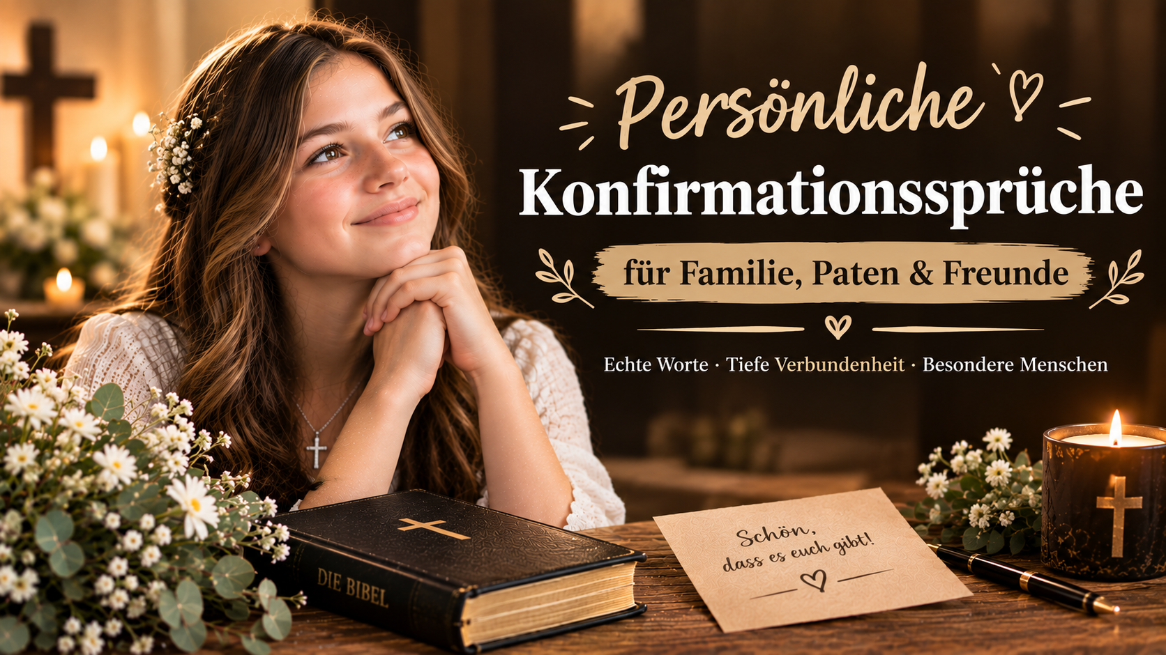 Persönliche Konfirmationssprüche für Familie, Paten & Freunde